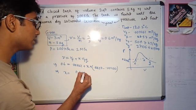 CALCULATE FINAL PRESSURE AND THE HEAT TRANSFER FROM STEAM TABLE. смотреть онлайн