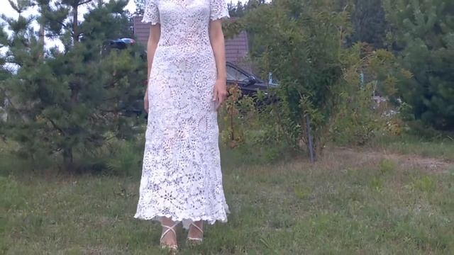 платье. крючок. ручная работа. ирландское кружево. смотреть онлайн