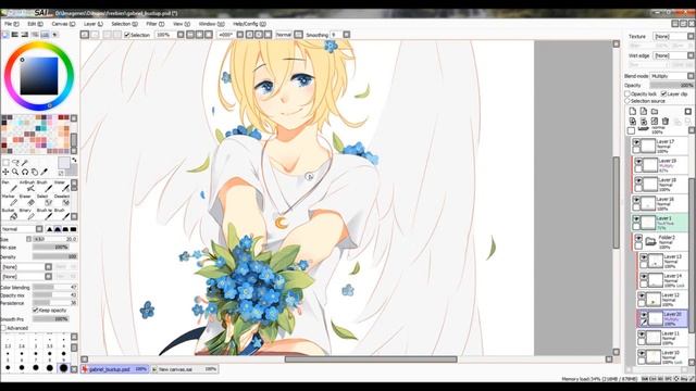 [Sai + Photoshop] quick cg смотреть онлайн