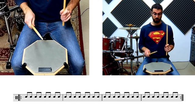 Let's Train Together - Rullo a Colpi Singoli/ Single Stroke 90 BPM смотреть онлайн