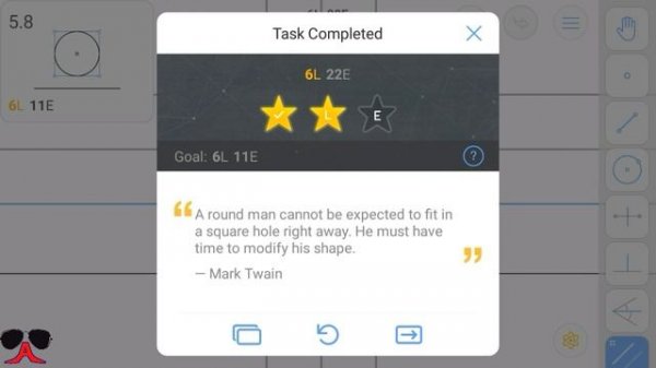 Euclidea 5.8 epsilon 8 All star solution