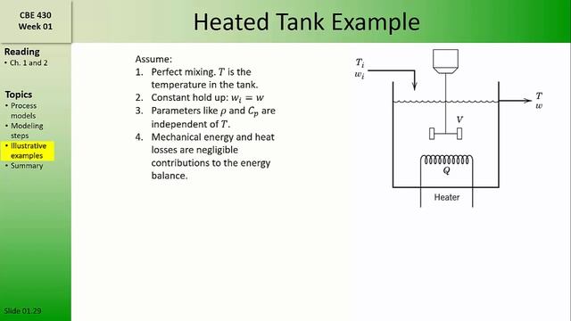 CBE 430 Week 01 05 - Heated Tank Example and Energy Balances смотреть онлайн