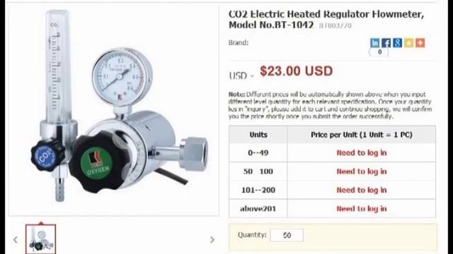 Sell CO2 Regulator