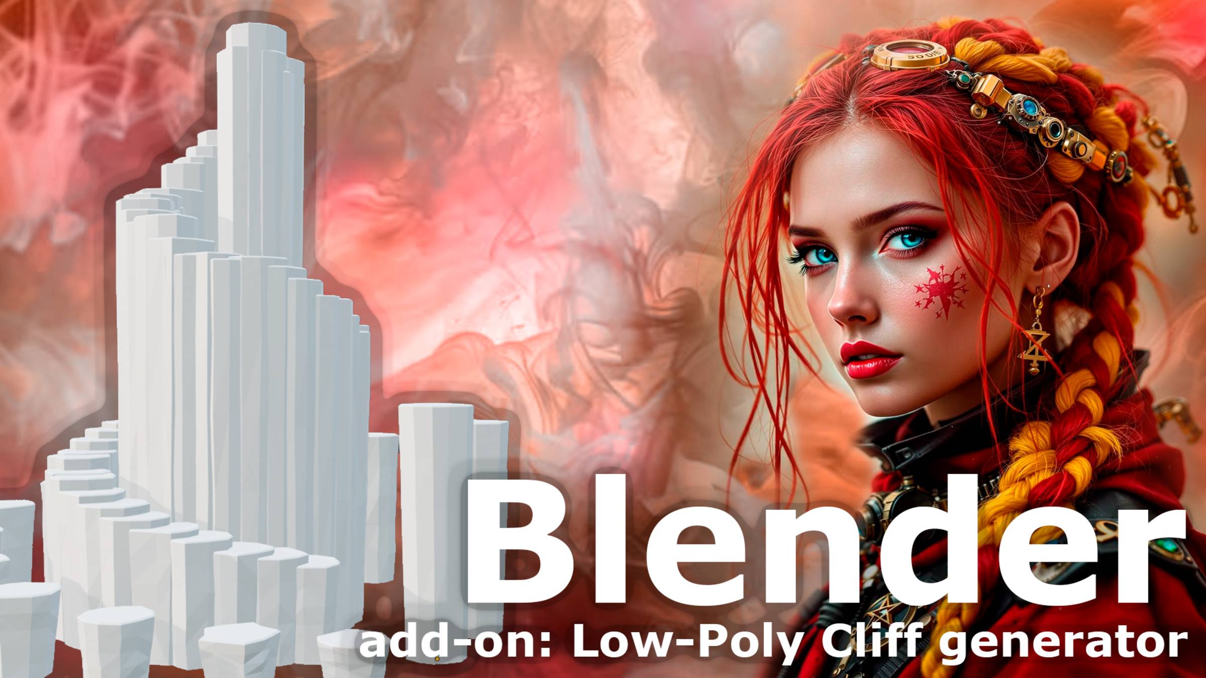 Blender add-on, генератор утесов, low poly cliffs generator смотреть онлайн