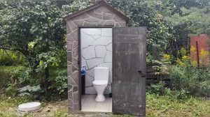 Дачный уличный туалет из пенопласта своими руками #Outdoor toilet made of foam#Straßentoilette