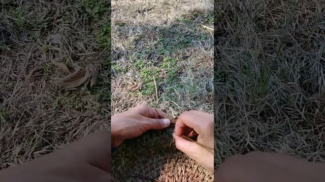 Pine needle weaving , doesn't need sewing. смотреть онлайн
