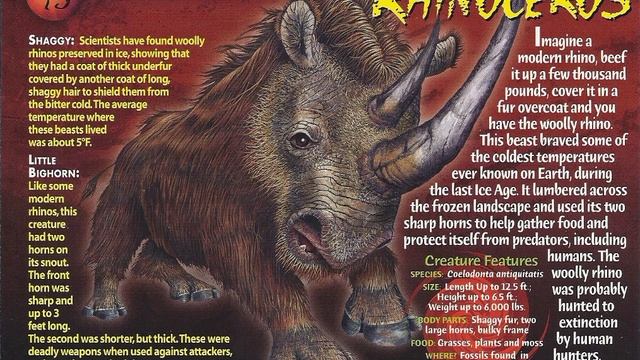 Monsters of the Past: Woolly Rhinoceros (Coelodonta) смотреть онлайн