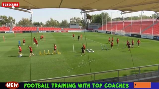 Атлетико Мадрид - Координационная разминка с мячом смотреть онлайн