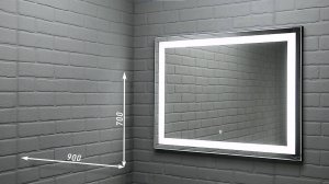 Зеркало Even 90 alum с подсветкой