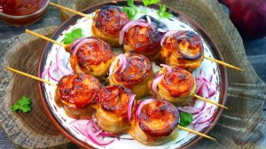 Соблазнительный шашлык дома. КУРИНЫЕ ШАШЛЫЧКИ С БЕКОНОМ