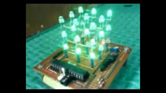 Green LED Cube 3x3x3 Using ATMega8 смотреть онлайн