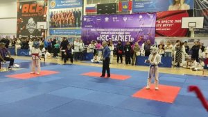 Ласточкин Никита.Киокушинкай каратэ. Выступление на Открытом Первенстве СК ВАРЯГЪ Г. Кострома.