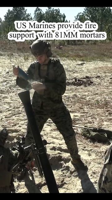 US Marines provide fire support with 81MM mortars смотреть онлайн