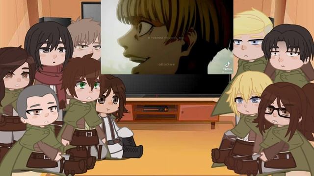 ♡{Реакция персонажей АОТ на себя из будущего}♡ смотреть онлайн