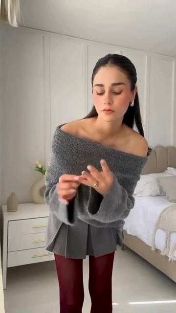 Look Outono Inverno - Cinza Com Cherry #fashion #moda #modaoutonoinverno #modamulher смотреть онлайн