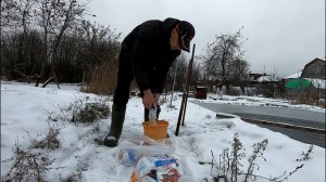 Добавляю соль в свои пруды для профилактики