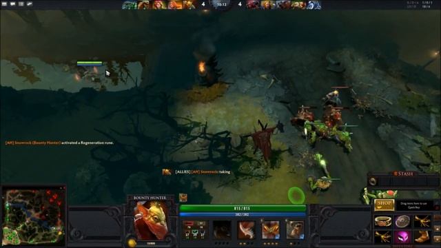 DoTA 2 -Solo Game 5 - Bounty Hunter 1 смотреть онлайн
