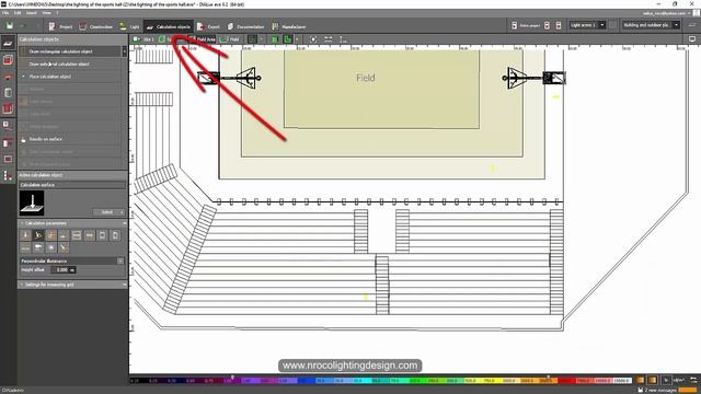Vertical Illuminance Using Camera for Sports Hall in Dialux evo (Part 1) смотреть онлайн