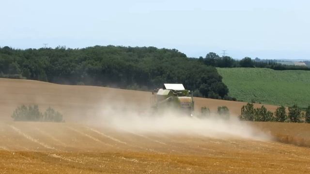 Moisson en coteaux avec une Claas Tucano 340 смотреть онлайн