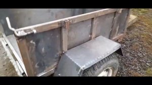самодельный прицеп для мини трактора.