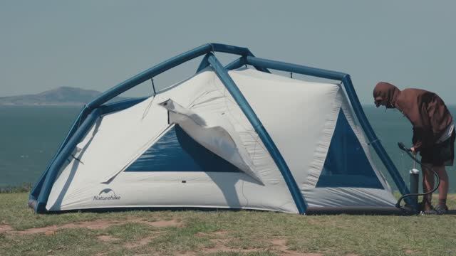 Дутая недвига: 2-местные палатки Naturehike Lingfeng Air с надувным каркасом