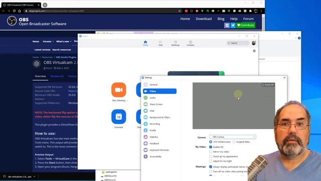 OBS Virtual Camera for Zoom, how to install the plugin. смотреть онлайн