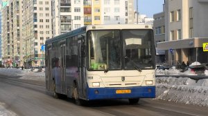 Автобус НефАЗ-5299-20-32 борт. №1860 маршрут №54 на пустынных улицах Академического