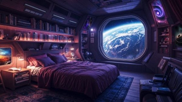 Eternal Space Odyssey Tri-Band Spectrum Space Ship White Noise