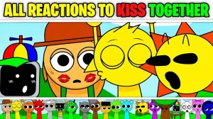 Все реакции и персонажи вместе в издании Incredibox Sprunki Sinner (KISS)!