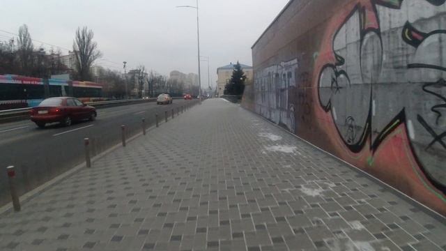 2020-12-09 winter Kyiv Huzara bike path Київ на велосипеді взимку Борщагівка велодоріжка Гузара 4K смотреть онлайн