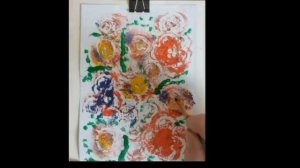 Рисуем цветы с помощью воздушного шарика, легко и просто