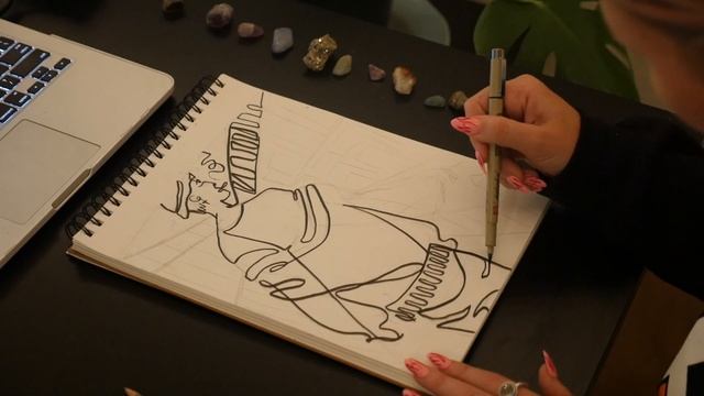 Speed Drawing ⏲️ - Inking Practice w/ Sakura Pigma Brush Pen смотреть онлайн