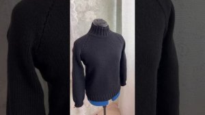 Джемпер спицами. Анатомический реглан сверху.