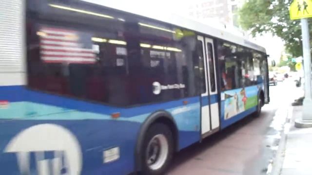 MTA NYCT Bus Orion VII HEV #3823 M34 +Select Bus Service+ arriving into 2nd Avenue (34th Street) смотреть онлайн