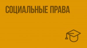 Социальные права. Видеоурок по обществознанию 9 класс