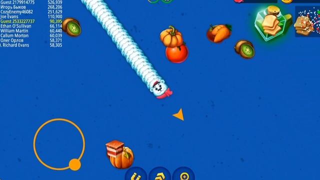 WormsZone Magic New Skin vs Giant Worms #33 - WormsZone.io Best Gameplay смотреть онлайн