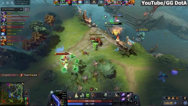 Team Liquid m'iCKe Mid Rubick 25 Min GG Zero Death New Patch Pro Players Gameplay GG DotA смотреть онлайн