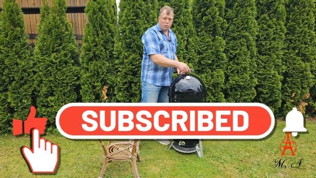 Угольная коптильня - гриль  Weber Smokey Mountain Smoker 47cm  #гриль #webergrill #grill #grilled