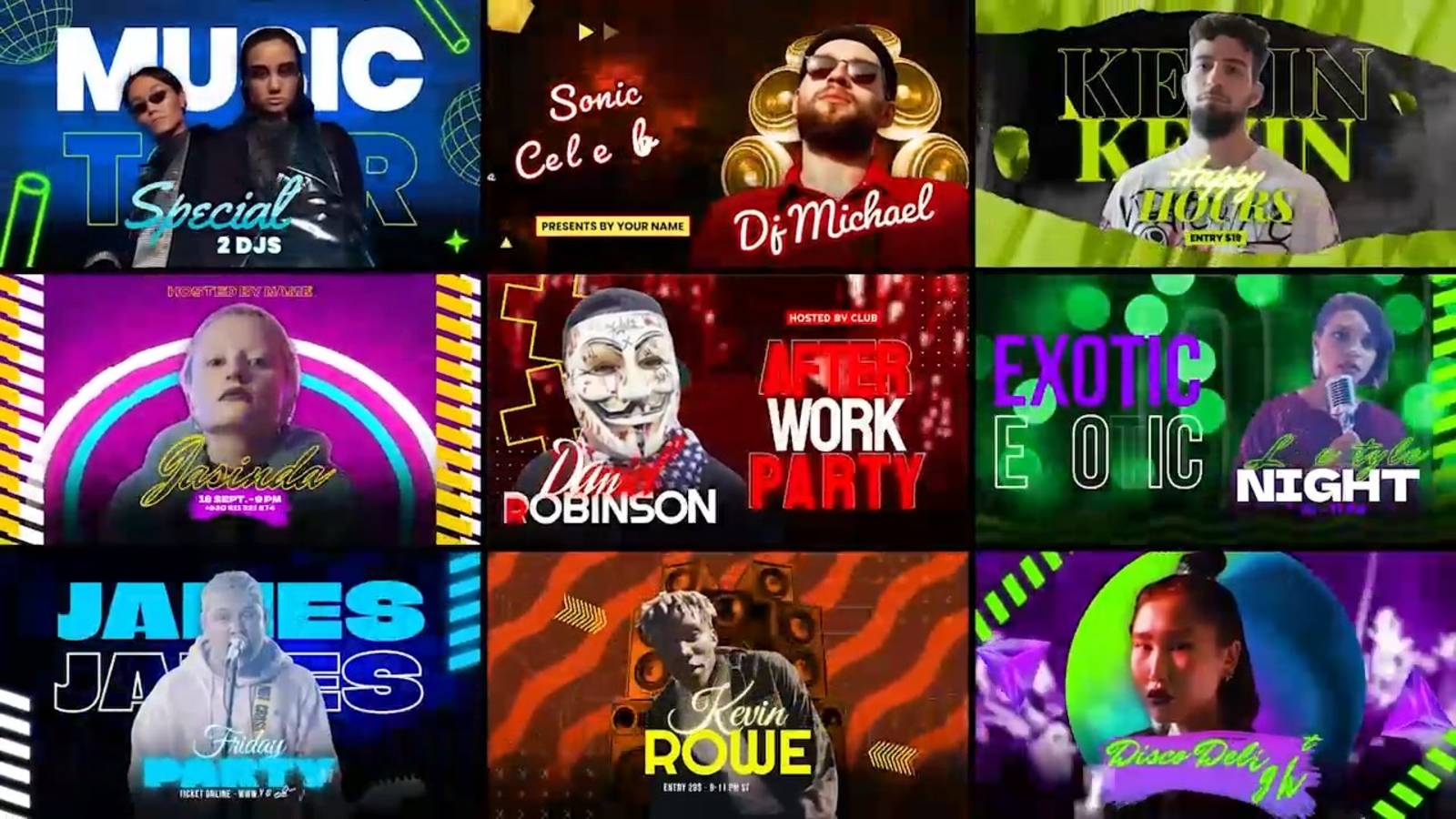 Заставка - Постер. Music Freeze Frame.  Итро на заказ, риллсы, сториз, opener. Пример