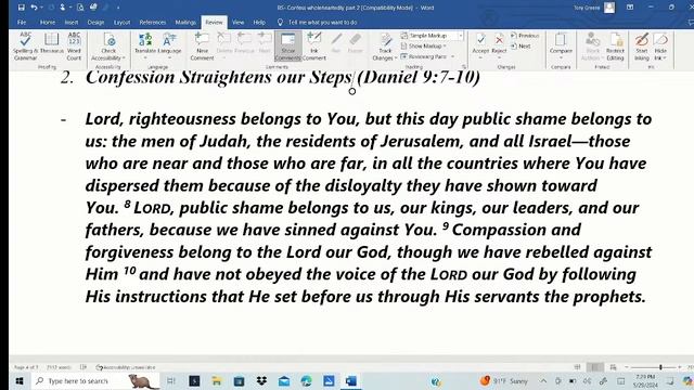 Confess Wholeheartedly Part 2 Daniel 9:3-10, 10-19 смотреть онлайн
