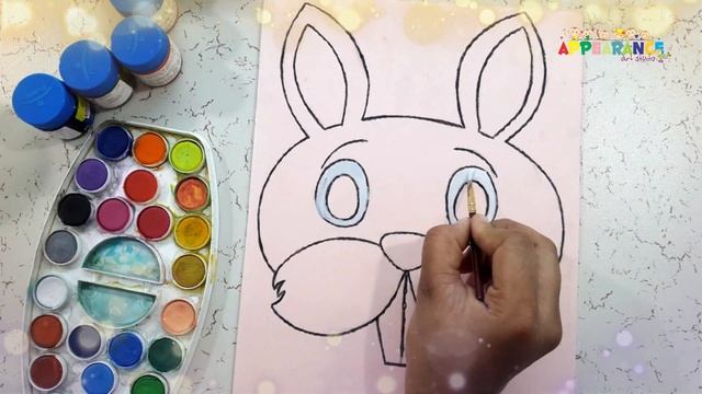 HOW TO MAKE A RABBIT FACE MASK FOR KIDS SIMPLE EASY WAY PAINTING смотреть онлайн