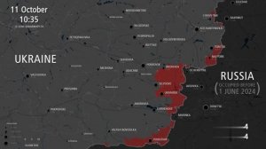 Карта боевых действий на Украине на Донецком направление.