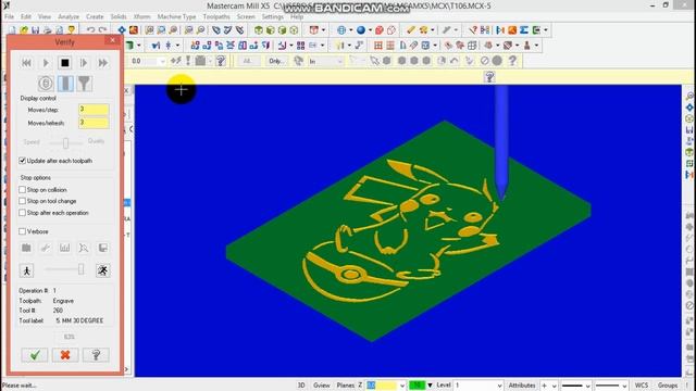 MASTERCAM X5 CNC Engraving ART 65 смотреть онлайн