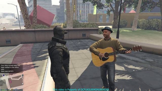 GTA Online Knocking Out Guitar Playing NPC смотреть онлайн