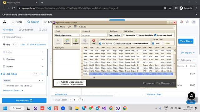 Apollo.io Data Scraper Version 2024 | App.apollo.io Data Scraping Bot смотреть онлайн