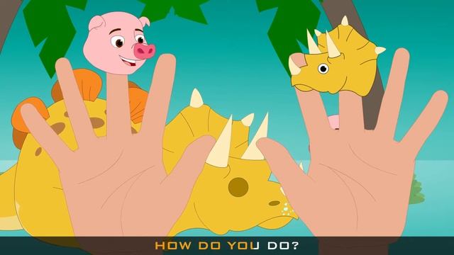 Finger Family   Pig Stealing Dinosuar Eggs Finger Family Nursery Rhymes Funny Video