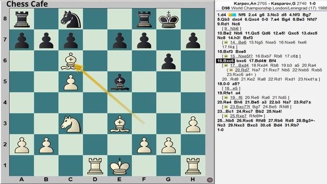 #17 Kasparov vs Karpov: World Chess Championship 1986 | Grünfeld Defense | game 17 смотреть онлайн