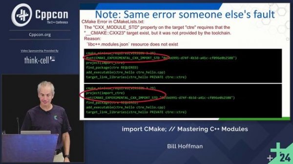 import CMake; // Mastering C++ Modules - Bill Hoffman - CppCon 2024