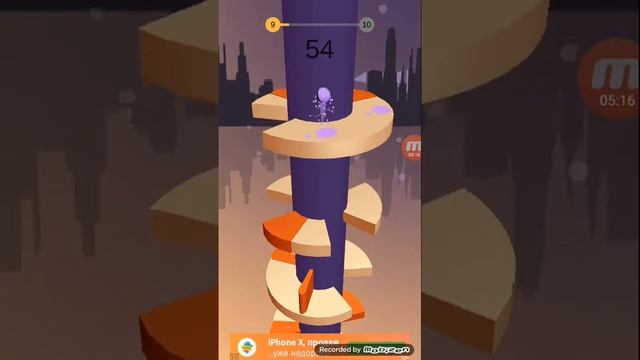 Играю в новою игру Helix jump смотреть онлайн