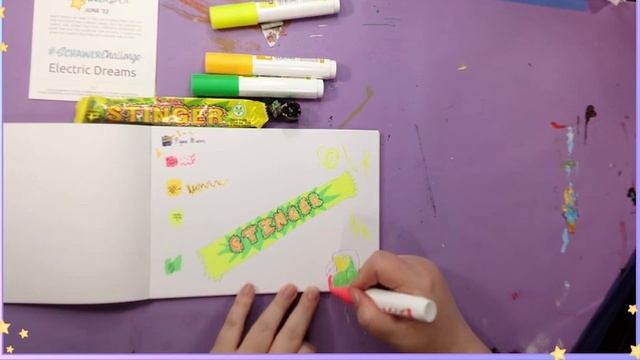New Purple Micron! Oh and some neon paint markers too | June 2022 Scrawlrbox смотреть онлайн